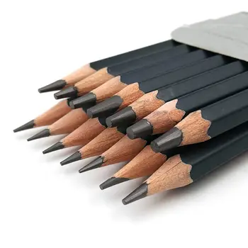 Школьные принадлежности для экзамена Канцелярские принадлежности Набор карандашей для рисования HB 2B 6H 4H 2H 3B карандаши для рисования Профессиональный эскиз Изображение