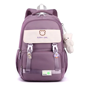Школьные сумки для девочек, Рюкзак для Начальной школы для подростков, Милый Корейский Рюкзак Изображение