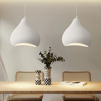 Японская современная дизайнерская светодиодная люстра в стиле Ваби-саби, Персонализированный ресторан, Кофейня, Отель, Украшение для дома, прикроватный светильник Изображение